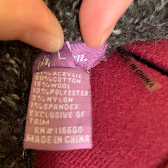 Olivia M long cardigan with knit ruffles and faux fur tuft trim NWOT - Picture 14 of 17